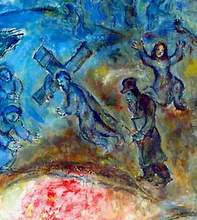 Marc Chagall, O Sacrifício de Isaque (detalhe), 1960-1966, óleo sobre tela, 230 x 235 cm, Museu Nacional Mensagem Bíblica Marc Chagall, Nice, França