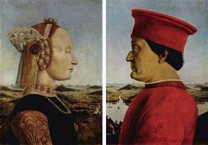 Piero della Francesca: 'The Duke and Duches of Urbino' (Battista Sforza and Federico II da Montefeltro), 1472