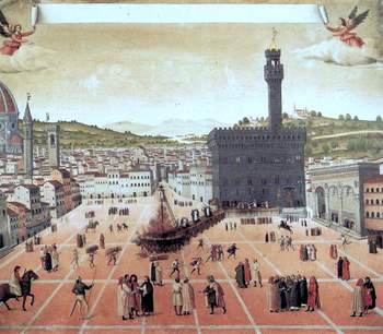 Savonarola's execution in Florence, 1498